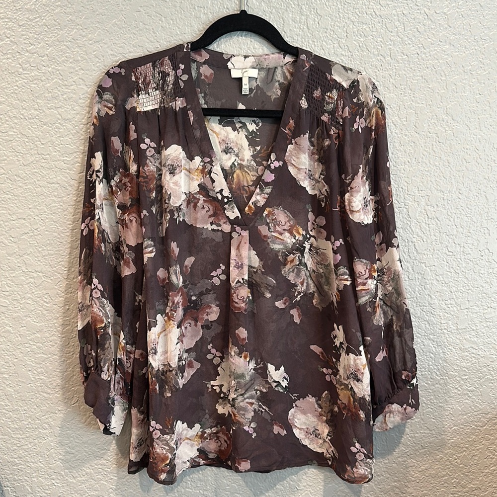Joie silk floral blouse